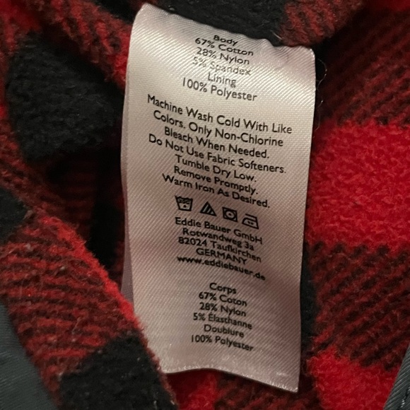 Eddie Bauer Flannel Lined Button Up Shirt Jacket - Picture 5 of 6